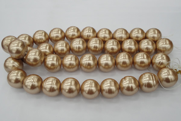 CSB662 15.5 inches 22mm whorl round shell pearl beads