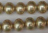 CSB802 15.5 inches 13*15mm oval shell pearl beads wholesale