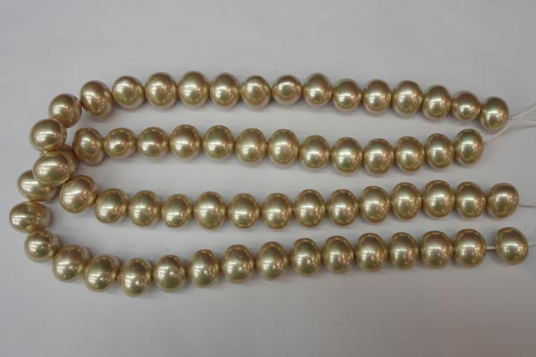 CSB802 15.5 inches 13*15mm oval shell pearl beads wholesale