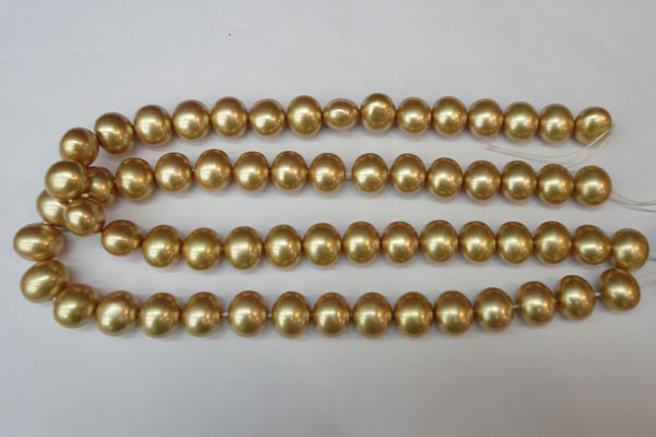 CSB804 15.5 inches 13*15mm oval shell pearl beads wholesale