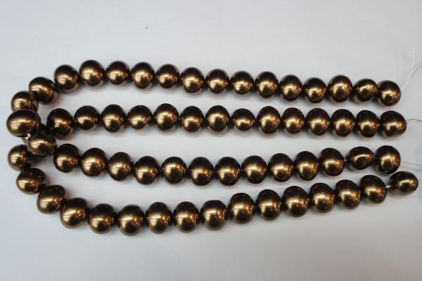 CSB806 15.5 inches 13*15mm oval shell pearl beads wholesale