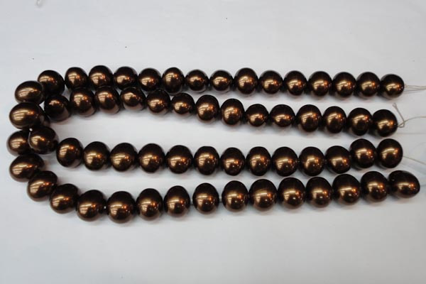 CSB807 15.5 inches 13*15mm oval shell pearl beads wholesale