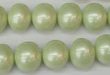 CSB809 15.5 inches 13*15mm oval shell pearl beads wholesale