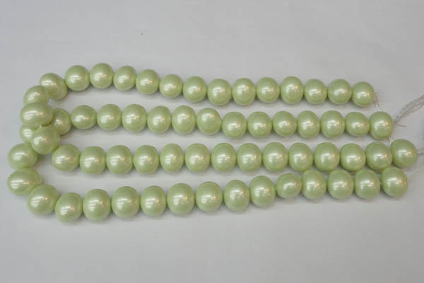 CSB809 15.5 inches 13*15mm oval shell pearl beads wholesale