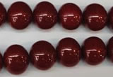 CSB811 15.5 inches 13*15mm oval shell pearl beads wholesale
