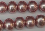 CSB814 15.5 inches 13*15mm oval shell pearl beads wholesale