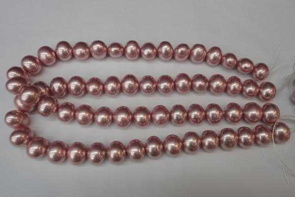 CSB814 15.5 inches 13*15mm oval shell pearl beads wholesale