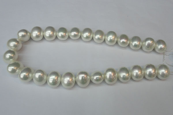 CSB825 15.5 inches 16*19mm oval shell pearl beads wholesale