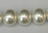 CSB826 15.5 inches 16*19mm oval shell pearl beads wholesale