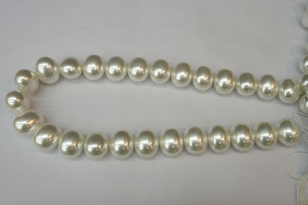 CSB826 15.5 inches 16*19mm oval shell pearl beads wholesale