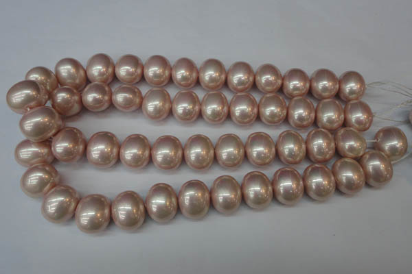 CSB829 15.5 inches 16*19mm oval shell pearl beads wholesale