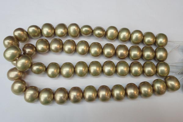CSB833 15.5 inches 16*19mm oval shell pearl beads wholesale