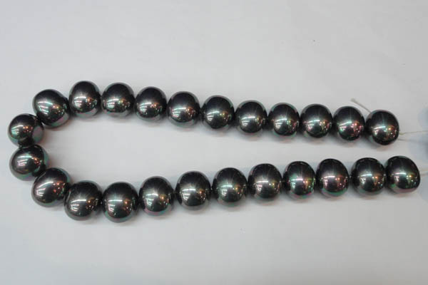 CSB838 15.5 inches 16*19mm oval shell pearl beads wholesale