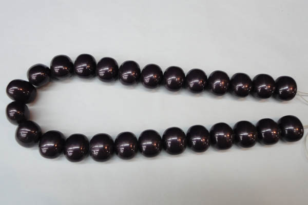 CSB839 15.5 inches 16*19mm oval shell pearl beads wholesale