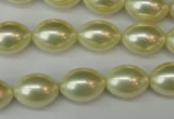 CSB846 15.5 inches 10*14mm rice shell pearl beads wholesale