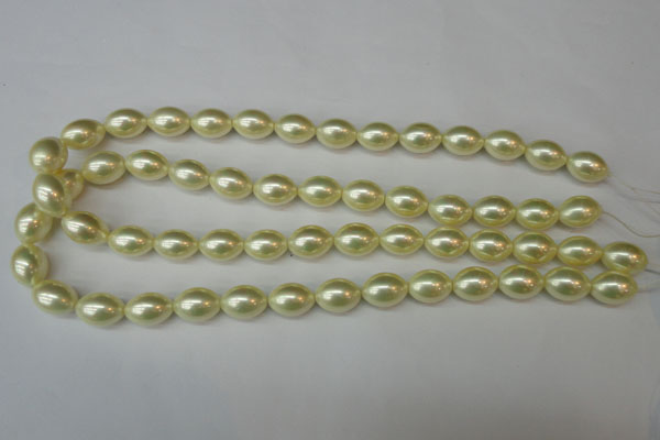 CSB846 15.5 inches 10*14mm rice shell pearl beads wholesale