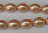CSB848 15.5 inches 10*14mm rice shell pearl beads wholesale