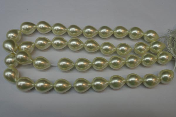 CSB876 15.5 inches 16*22mm teardrop shell pearl beads wholesale