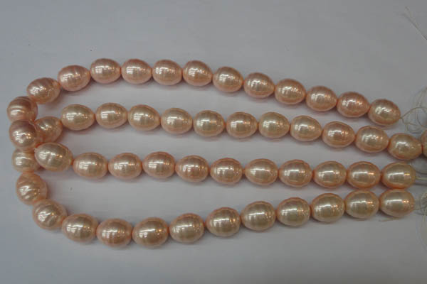 CSB886 15.5 inches 13*16mm whorl teardrop shell pearl beads wholesale