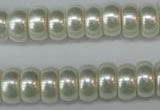 CSB900 15.5 inches 6*12mm rondelle shell pearl beads wholesale