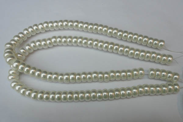 CSB900 15.5 inches 6*12mm rondelle shell pearl beads wholesale