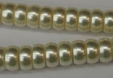 CSB901 15.5 inches 6*12mm rondelle shell pearl beads wholesale