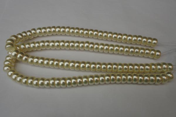 CSB901 15.5 inches 6*12mm rondelle shell pearl beads wholesale