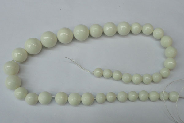 CSB925 15.5 inches 8mm - 14mm round shell pearl beads wholesale