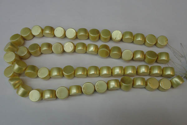 CSB948 15.5 inches 10*14mm drum shell pearl beads wholesale