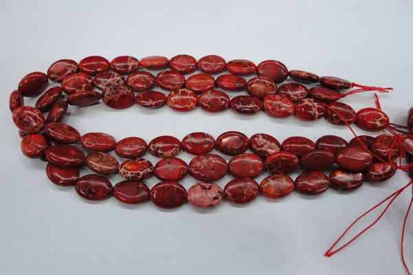 CSE182 15.5 inches 13*18mm oval dyed natural sea sediment jasper beads