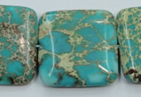 CSE19 15.5 inches 30*30mm square natural sea sediment jasper beads