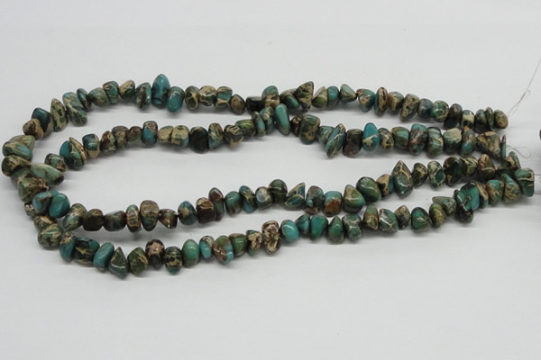 CSE5019 15.5 inches 8*12mm nuggets natural sea sediment jasper chip beads