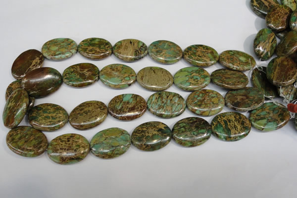 CSE5043 15.5 inches 22*30mm oval natural sea sediment jasper beads