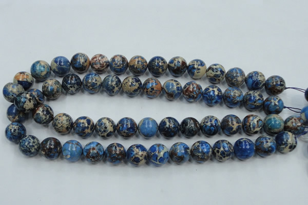 CSE51 15.5 inches 14mm round dyed natural sea sediment jasper beads