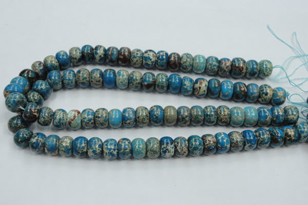 CSE63 15.5 inches 10*14mm rondelle dyed natural sea sediment jasper beads