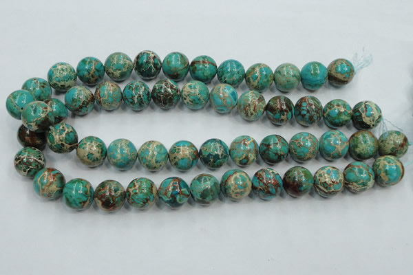 CSE77 15.5 inches 14mm round dyed natural sea sediment jasper beads