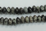 CSI04 15.5 inches 4*8mm rondelle silver scale stone beads wholesale
