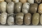 CSL163 15.5 inches 5*8mm rondelle 

sliver leaf jasper beads wholesale