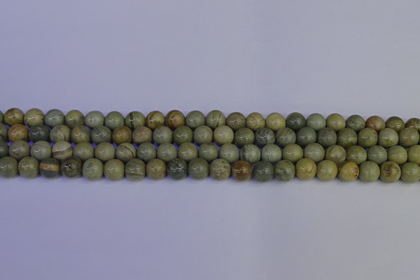 CSL201 15.5 inches 6mm round silver leaf jasper beads wholesale