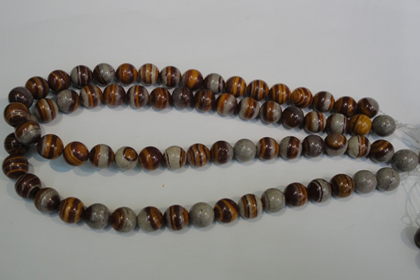 CSL83 15.5 inches 12mm round silver leaf jasper beads wholesale