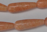 CSM15 15.5 inches 10*30mm teardrop salmon stone beads wholesale