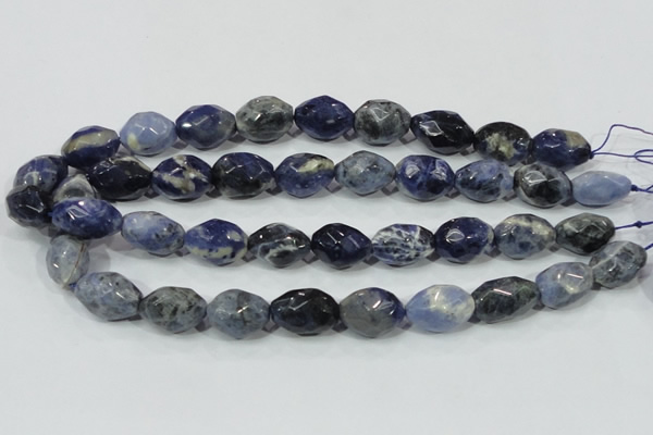 CSO102 15.5 inches 15*20mm faceted nugget sodalite gemstone beads