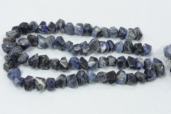 CSO103 15.5 inches 13*18mm faceted nugget sodalite gemstone beads