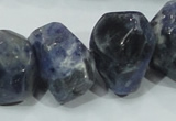 CSO104 15.5 inches 18*25mm faceted nugget sodalite gemstone beads