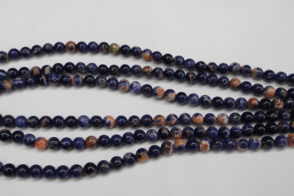CSO261 15.5 inche 6mm round red sodalite gemstone beads wholesale