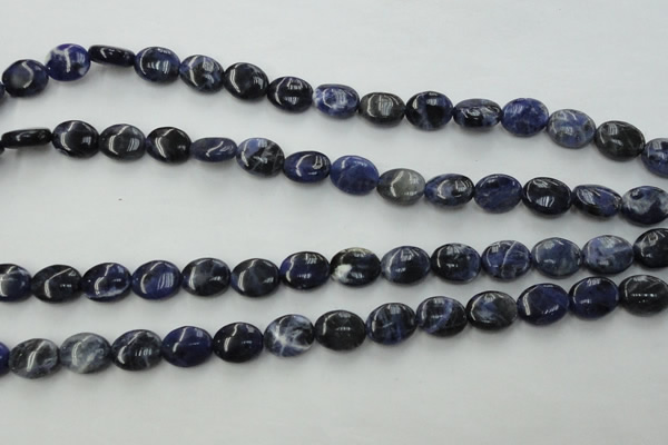 CSO370 15.5 inches 8*10mm oval natural sodalite gemstone beads