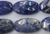 CSO391 15.5 inches 16*28mm faceted oval natural sodalite beads