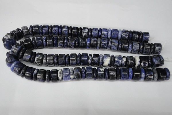 CSO51 15.5 inches 5*16mm & 9*16mm rondelle sodalite gemstone beads