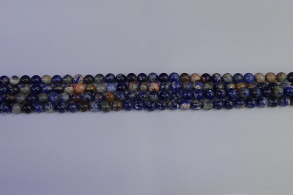 CSO510 15.5 inches 4mm round orange sodalite beads wholesale
