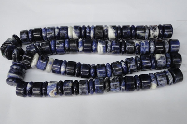 CSO52 15.5 inches 6*18mm & 11*18mm rondelle sodalite gemstone beads